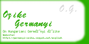 ozike germanyi business card